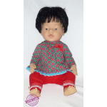 2-delig setje bloem rood